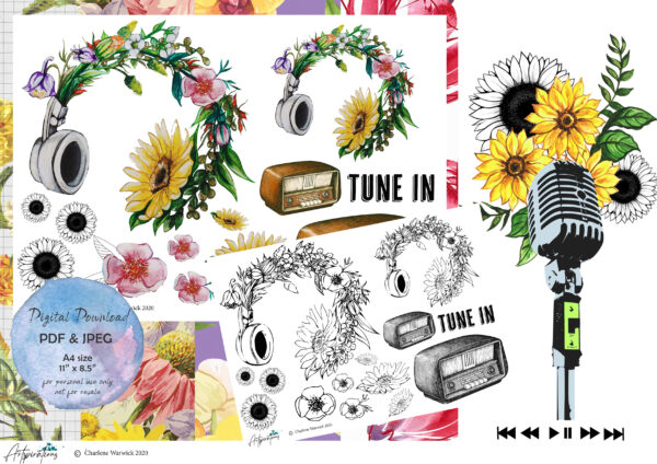 Tune in - Artspirations Printable