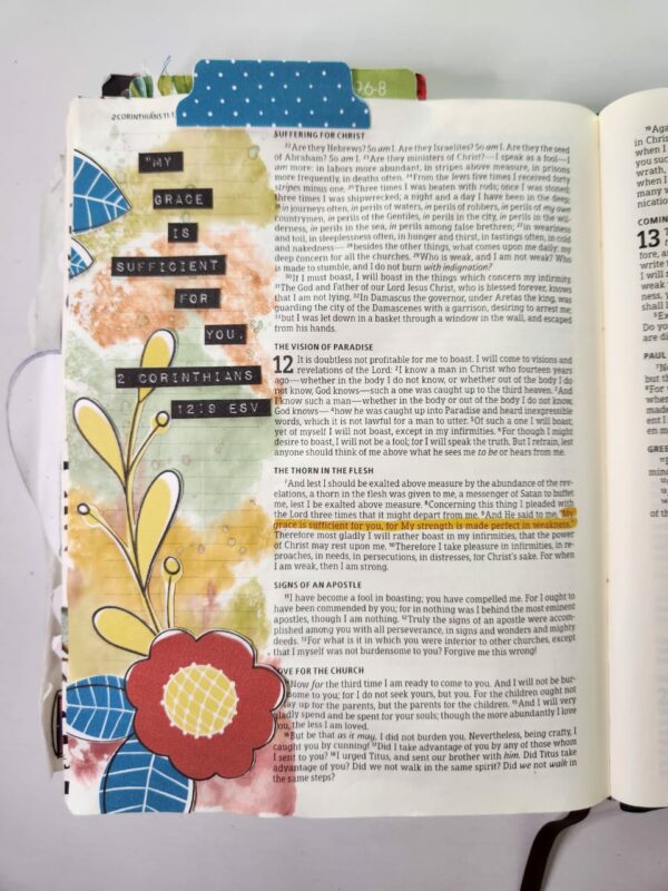WGS 202304 - My grace is sufficient - 2 Cor 12v9 - Painted Lemons - Image 4