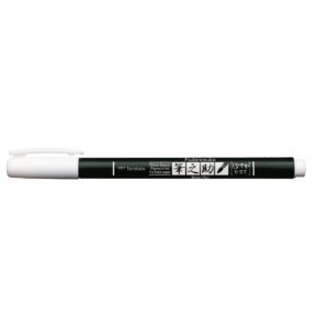Tombow Fudenosuke elastic tip brush pens white